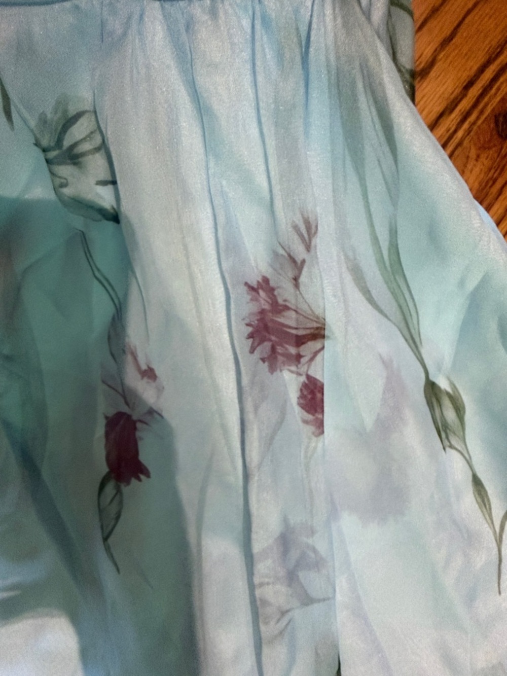 Halter-Neck Floral Maxi Dress in Light Blue - Picture 5 of 5